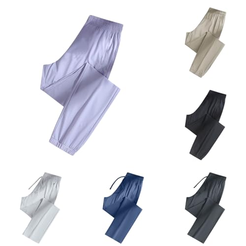 Image of Ice Silk Pants for Women Over 50 - Casual Women's Unisex Ultra