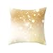 ANAZOZ Fundas de Cojines 50x50 Exteriores,Fundas de Cojines Poliéster Fundas Cojines Copos de Nieve Oro Blanco