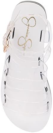 Jessica Simpson Women's Bimala Platform Sandal Wedge, Clear Black, 5 | Image 4