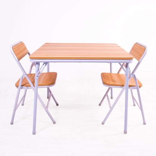 Image of Humble Crew Toddler Table and Chair Set for Kids, Wood Activity Furniture | Sturdy 3 piece playroom or bedroom desk, perfect size for crafts, snacks, homework, and learning, includes 2 matching seats