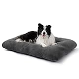 BEDSURE Hundebett Waschbar Extra Groß - XL Hundekissen Bett Beruhigende Hundematratze mit Rutschfestem Boden, Hund Angst Kissen für Sehr Große Haustiere, Grau, 104x69x8cm