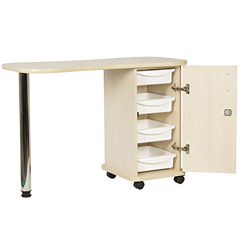 Mesa Manicura profesional cajones extraibles Esti Next (Roble Blanco)