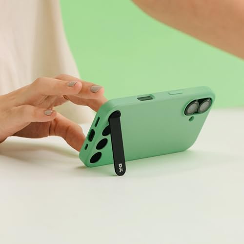 Image of DailyObjects Stack Phone Kickstand /Phone Stand /Mobile Holder, Vertical and Horizontal Stand, Adjustable Angle, Compatible with iPhone - Carbon Black