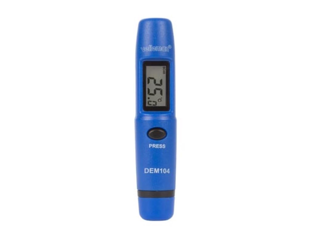 Velleman Termometr na podczerwień, -50°C do +260°C, wyświetlacz LCD, automatyczne wyłączanie, kompaktowy
