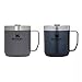 Stanley Legendary Camp Mug, 12oz, Stainless Steel Vacuum Insulated Coffee Mug with Drink-Thru Lid (Nightfall/Charcoal)