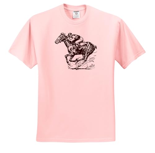 3dRose, Jocky and Horse Racing, T-Shirt