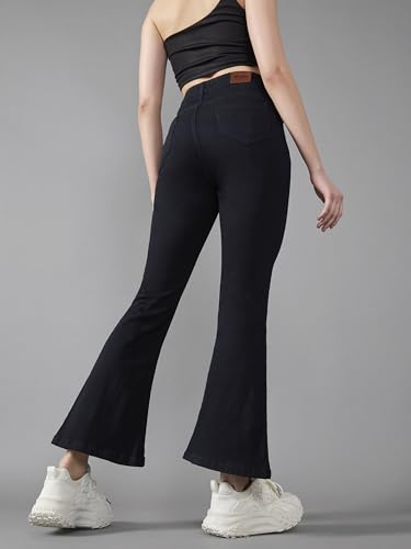 Image of Dolce Crudo Women's Wide Leg High-Rise Clean-Look Jean's