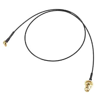 Bingfu MMCX Male Right Angle To RP-SMA Female Bulkhead Mount RG174...