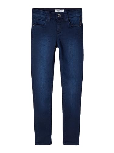 NAME IT Mädchen Skinny Fit Jeans-Hose mit Bio-Baumwolle Dark...