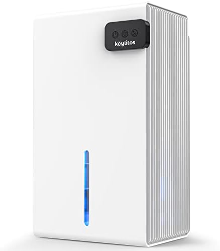 Keylitos Dehumidifiers for Home, 720 Sq.Ft 95oz Large Water Tank Dehumidifier with 7 Colors LED Light, Auto Shut Off, Portable Small Quiet Dehumidifier for Basements, Bedroom, Bathroom, Closet, RV