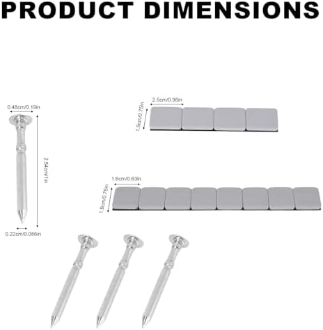 Axles and Weights Kit for Pinewood Derby Car, 4 Polished 2.54cm/1in Grooved Axles & 12 Racing Weights for Friction Reduction Zero Wobble & Center of Gravity Tuning (Gray) - 1