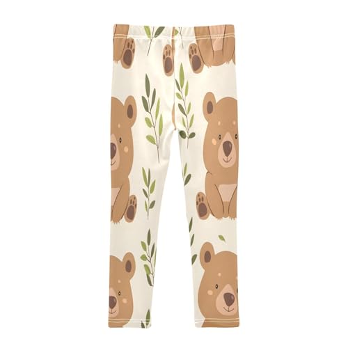 Bolaz Toddler Girls Leggings Printed Yoga Pants Leggings Cute Cartoon Bear for Kids2