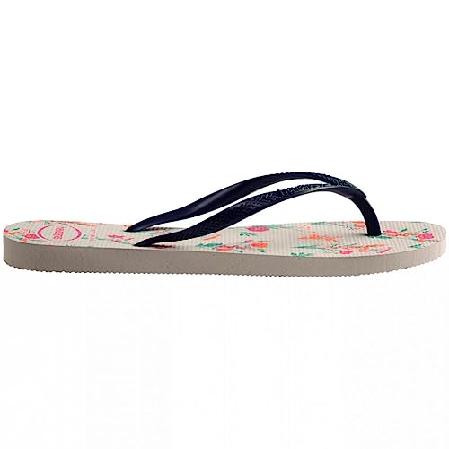 Sandalias Havaianas Slim Romance Branco/Marinho 33/34