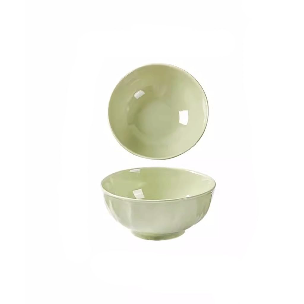 Tazón de Cereales Tazones de Sopa Hondos Tazón de sopa de cerámica grande estilo crema Tazón de pasta de 7 pulgadas Tazón de fideos instantáneos Tazón de sopa Apto for microondas y lavavajillas Tazón