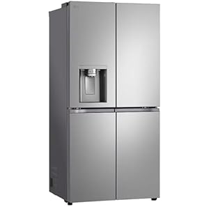 LG GML861PYPE Slim Multideur, klasse E, 506L, wifi, lineaire koelingtechnologie, koelkast met UVnano-waterdispenser zonder aansluiting, Total No Frost, Smart Diagnosis, koelkast zilver