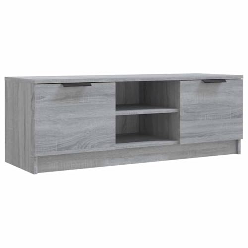 vidaXL Meuble TV Armoire Basse Centre de Divertissement Armoire Média Salon Salle de Séjour Intérieur Sonoma Gris 102x35x36,5 cm Bois d'Ingénierie
