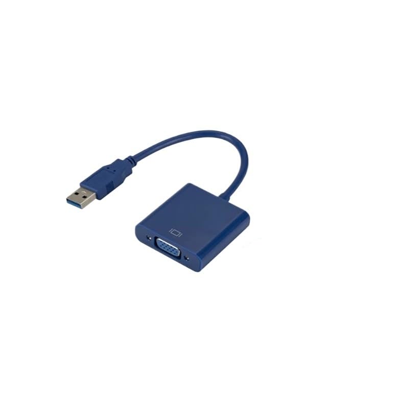 USB 3.0 to VGA Adapter External Video Card Mirror Display Extend Display Converter(Blue)