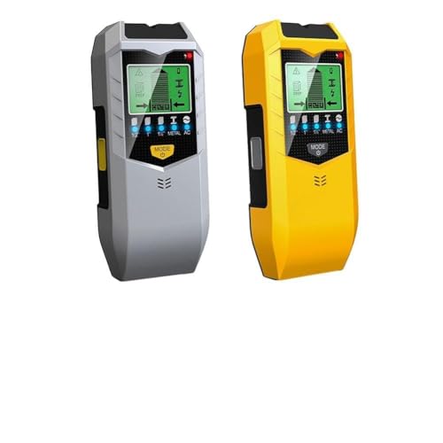 Vibsky SH402 - Detector de metales de pared 5 en 1, detección de madera y cables vivos, escáner de mano con pantalla de CA y LED, seguridad de construcción fácil de usar