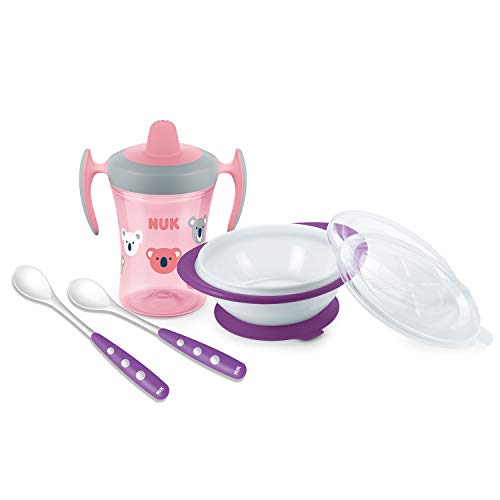 NUK Learn-to-Eat Set di stoviglie e biberon per
