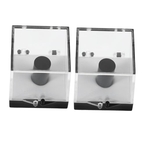 OUNONA Mineral Crystal Specimen Storage 2pcs Display Cases for Rock Collections Enhanced Clarity