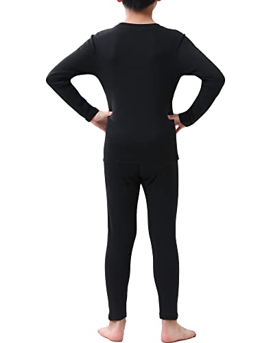 Rolimaka 3 Pack Youth Boys' Girls' Thermal Compression Shirt Long Sleeve Fleece Lined Base Layer Athletic Football T-Shirt 3Black M thumb #4