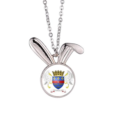 Collier avec pendentif lapin Barthelemy emblème asiatique aux détails fins