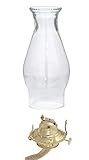 B&P Lamp® #2 Kerosene Lamp Burner and 3' by 8 1/4' Beaded Top Chimney