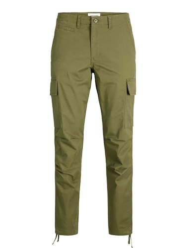 Pantalon Cargo homme décontracté coupe carrot fit JACK & JONES en coton stretch