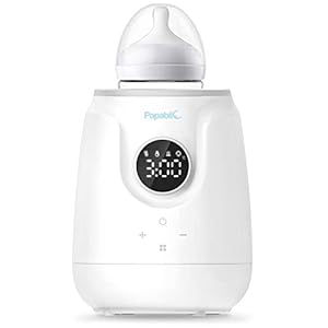 Papablic Ultra-Fast Baby Bottle Warmer for Breastmilk and Formula, with Digital Timer and Automatic Shut-Off, 5-in-1