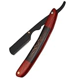 iplusmile Herrenrasierer aus Schwarzem Ebenholz mit Edelstahlklinge Multifunktional und Leicht zu Wechseln Vintage Stil für Zuhause und Reisen