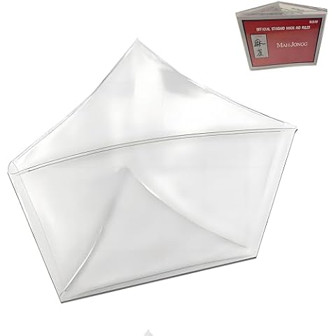Mahjong Card Sleeves,Mah Jongg Card Holder- Clear Protector Cover for Mahjong Cards, Standard Size Mahjong Scorecard Cover for National Mah Jongg Card,Fits 5.12x 4''Card (Card Not Included) (1 Pcs) Cover