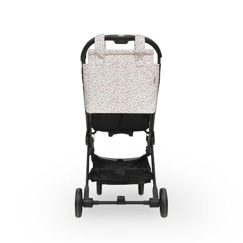 Miniatura 3 de Danielstore Bolso Carrito Bebé Bolsa Panera De Algodón Para Carro De Bebé, 34x34 Cm, 2 Compartimentos Con Cremallera, Organizador Para Paseo