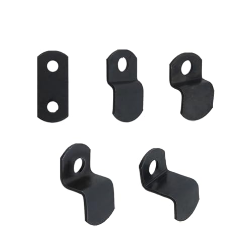 Image of 50pcs Black Offset Canvas Clips Metal Photo Frame Clips Mirror Clamps Heavy Duty Offset Mirror Clips for Picture Frame Painting Blackboard, with Screws (10 pcs Each 0 /0 inch, 1 /8 inch, 1 /4 inch 3 /8 inch 1 /2 inch)
