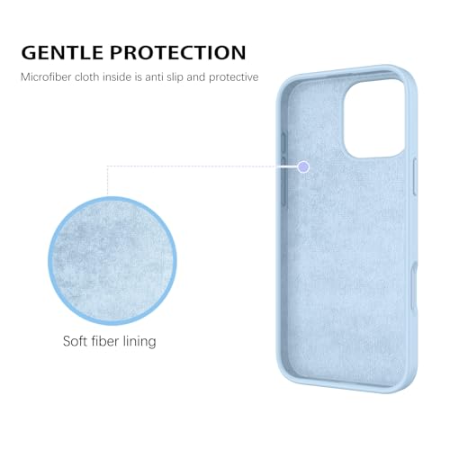 DOMAVER Case for iPhone 16 Pro 6.3'' Smooth Liquid Silicone - Light Blue by DOMAVER - Used condition - Image 2