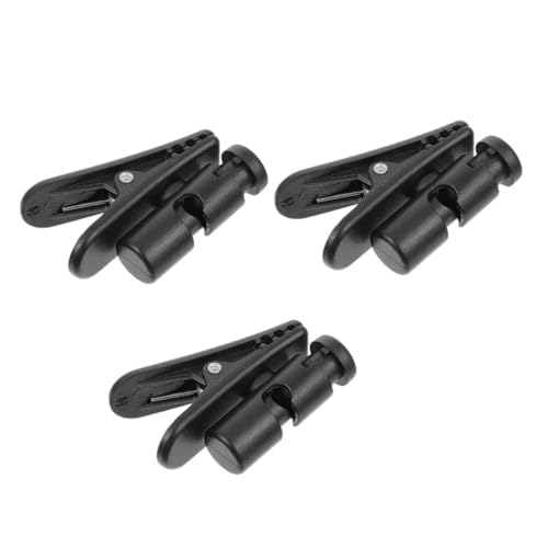 Veemoon 3 Piezas Clip para Auriculares y Micrófono Soporte de Cable Duradero y Organizador Práctico para Cuerda de Auriculares Bolsa o Ropa Accesorio Compacto Negro para Deportes y Uso