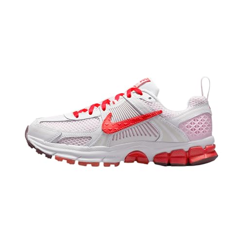 Nike Vomero 5 Big Kids' Shoes (HV5171-121, Summit White/Pink Foam/Dark Team Red/Light Crimson)