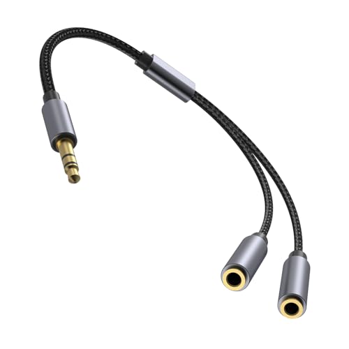 Cable divisor para auriculares 3.5mm 1 macho a 2 hembras miniatura 4
