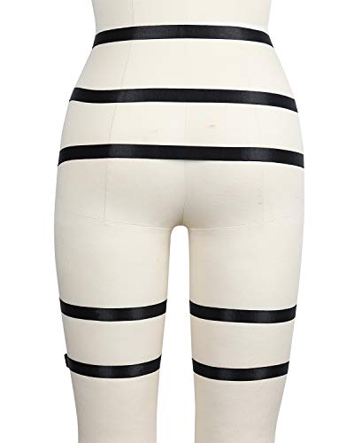 Garter Leg Belt Harness Leg Rave Thigh Garter Harness Strappy Garter Belt For Women Black #TOP4