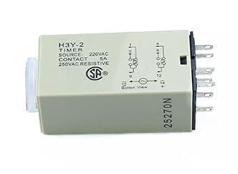 H3Y-2 0-3minute Power On Time Delay Relay Timer DPDT 8Pins Voltage:220v 110V 24V 12V(DC24V)