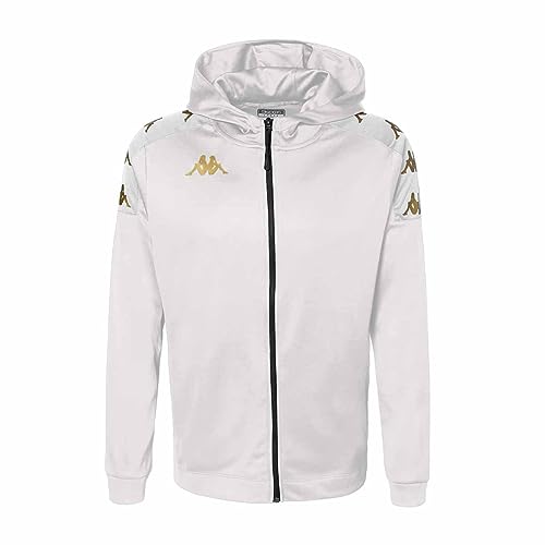 Kappa Sudadera GREVOLO, Sudadera Banda, Blanco, 3XL, Hombre