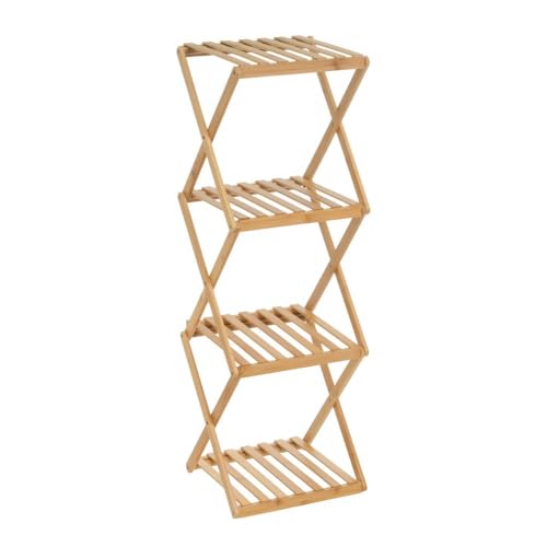 Étagère de sol pliable bois DRW pour optimiser les petits espaces