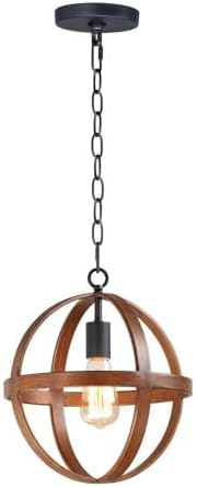 Maxim Compass-1 Light Pendant-12 Inches Wide by 13.75 inches high-Antique Pecan/Black Finish