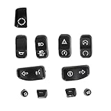 Bruce & Shark 11 Pieces Control Switch Cap Buttons Fits for Harley Electra Glide Models 2014-2019, for Harley Street Glide Models 2014-2019, for Harley Road Glide Models 2014-2019