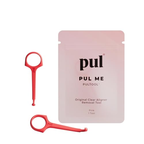 PUL Pack of 2 Reusable Clear Aligner Removal Tool — Compatible with Invisalign, Removable Braces, Retainers & Trays – Easy-to-Use Device Remover, Dental & Oral Hygiene Care Product – Pink
