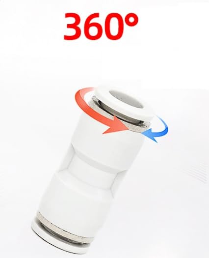 Lot de 2 Raccords en T 3 Voies Blanc PE12 pour Tuyau 12 mm, Push-In, Connecteur Instantané Air Comprimé. Qualité industriel. SYNN (2, BLANC, 12mm)