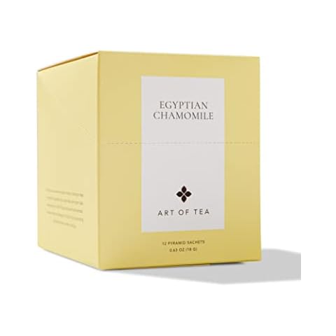 Art of Tea | Organic Egyptian Chamomile Tea Bags (Naturally Caffeine Free) | 12 Count Sampler Box Cover