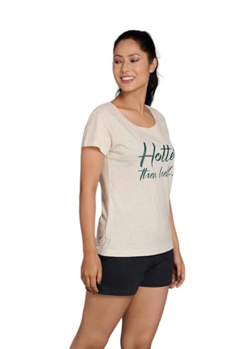 Image of Go Devil Women's Casual Printed Round Neck Oversized Stylish T Shirt