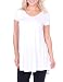 Popana Women’s Tunic Tops for Leggings Short Sleeve Summer Shirt Made in USA Large Pearl