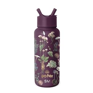 Simple Modern Harry Potter Water Bottle with Straw Lid Insulated Stainless Steel Metal Thermos | Gifts for Women Men Reusable Leak Proof Flask | Summit Collection | 32oz Harry Potter Herbology
