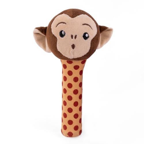 Image of Mirada Monkey Rattle Soft Toy for Babies & Toddlers | Cute Stuffed Animal Rattle Toy for Playtime | Infant Toys, Soft Toys for Kids, Stuffed Toy, Cute Toys, Baby Gift, Safe Cuddle Toy | 18cm